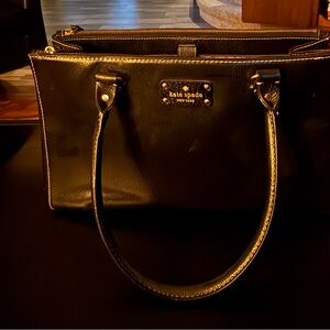 Kate Spade Wellesley Black Leather Satchel